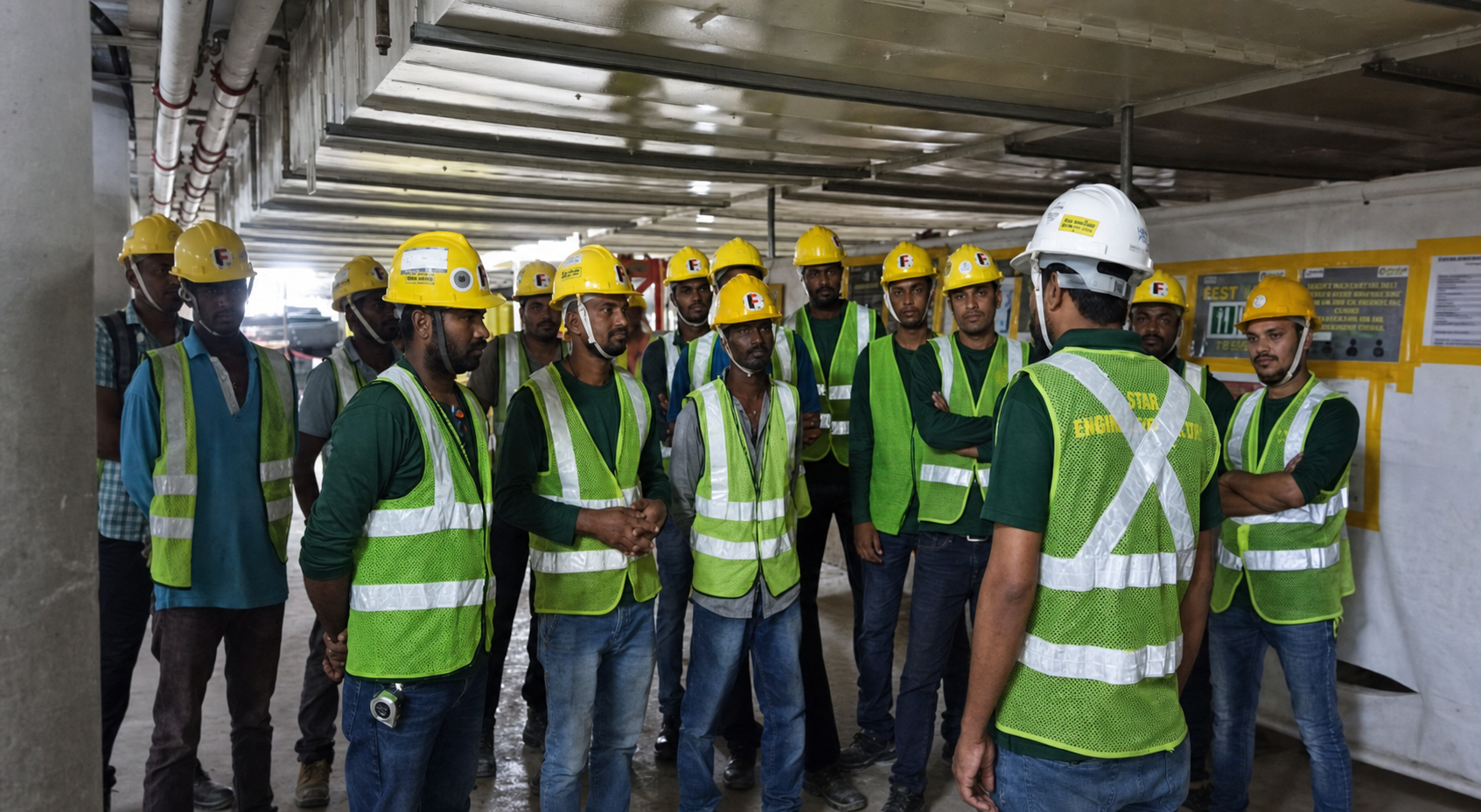 G Star Engineering team briefing on site